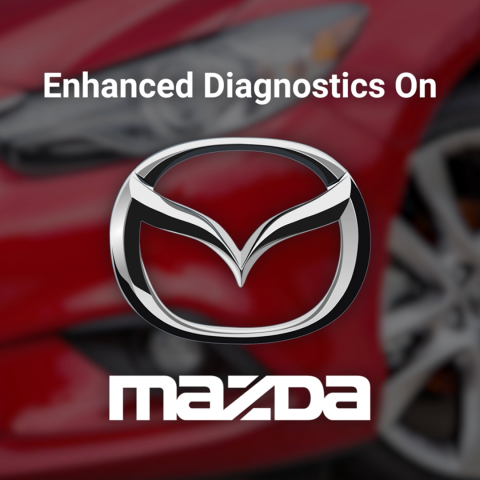 Mazda enhanced diagnostics are now supported for all Mazda Models 1996 to present